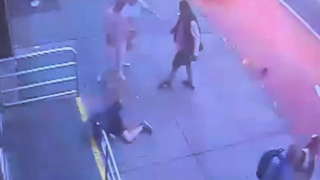 NYC migrants attacking woman in Coney Island