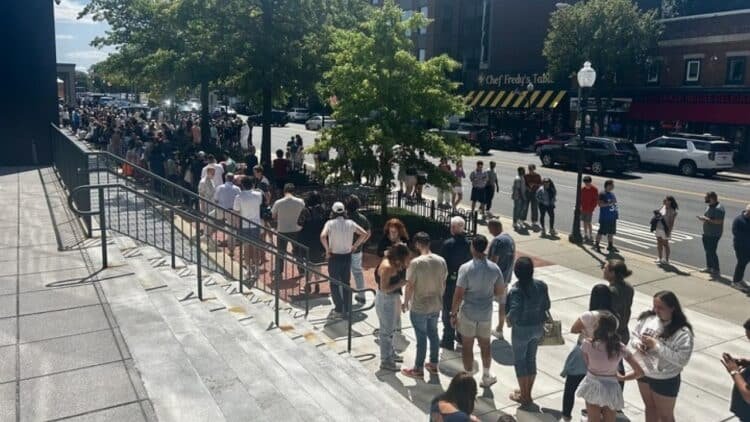 Happy Gilmore 2 casting call line in Morristown, NJ