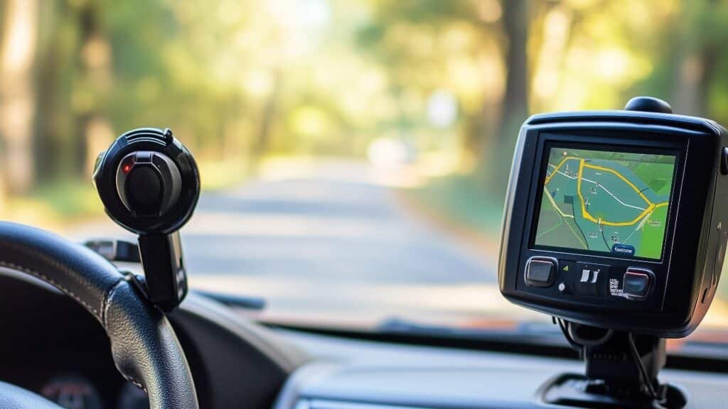 Radar Detectors are legal in NJ. Mounting in a car on the dashboard is acceptable. 